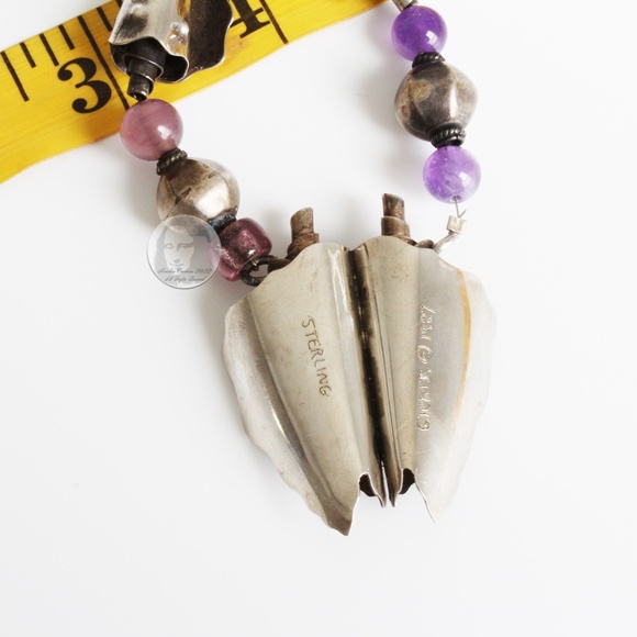 Vintage Necklace Semi Precious Stones Sterling Jeremy & Carrie Gicker 1980s HTF - Picture 13 of 13